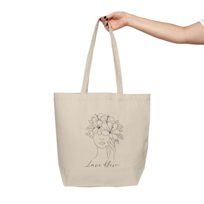 LK Floral Face Canvas Tote Bag